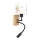 Brilagi - Lampada LED da parete flessibile per bambini BOBO WOOD 1xE27/25W/230V + LED/3W rovere/nero/bianco/animali