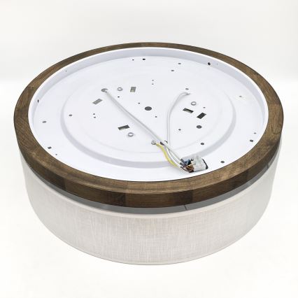 Brilagi - Lampada da soffitto LED BELLADONNA 3xE27/15W/230V diam. 50 cm bianco/rovere noce