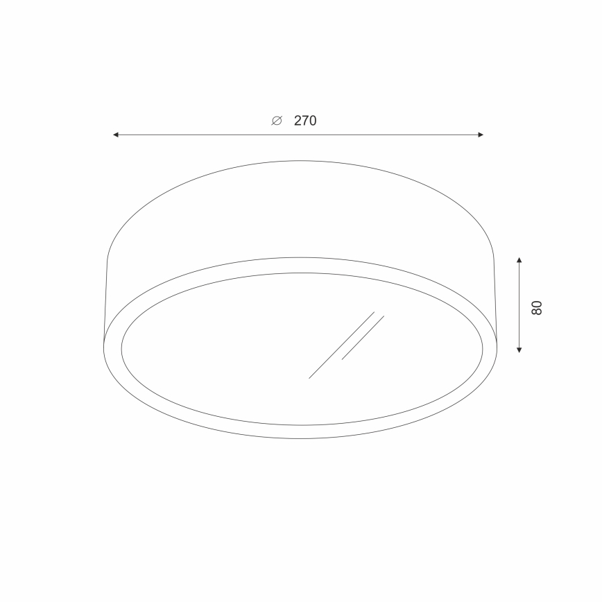 Brilagi - Lampada da soffitto LED CARVALHO 1xE27/60W/230V rovere ciliegio diam. 27 cm