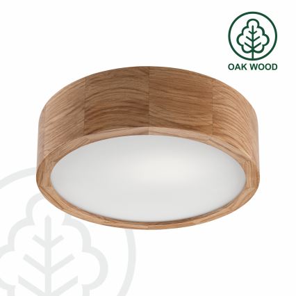 Brilagi - Lampada da soffitto LED CARVALHO 1xE27/60W/230V rovere Ø 27,5 cm