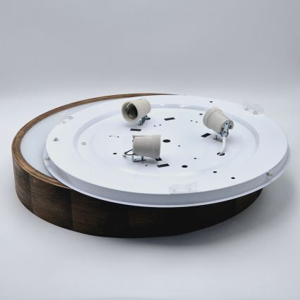 Brilagi - Lampada da soffitto LED CARVALHO 3xE27/60W/230V rovere noce Ø 47 cm