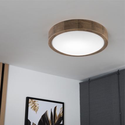 Brilagi - Lampada da soffitto LED CARVALHO SLIM 1xE27/60W/230V rovere noce diam. 27 cm