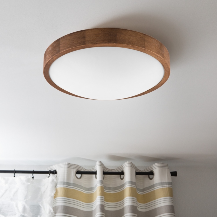 Brilagi - Lampada da soffitto LED CARVALHO SLIM 2xE27/60W/230V rovere ciliegio diam. 37 cm