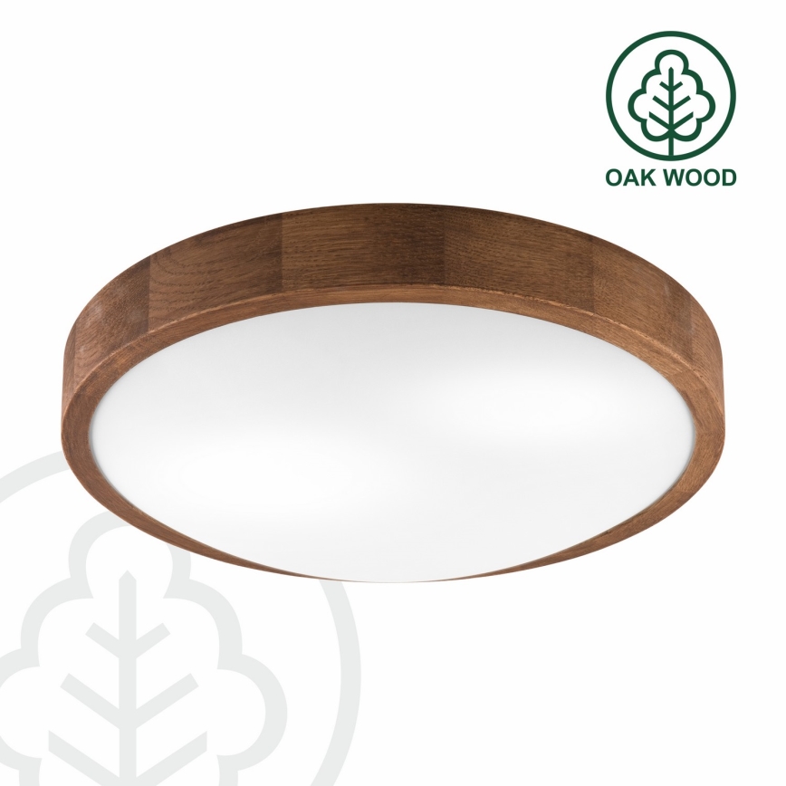 Brilagi - Lampada da soffitto LED CARVALHO SLIM 2xE27/60W/230V rovere ciliegio diam. 37 cm