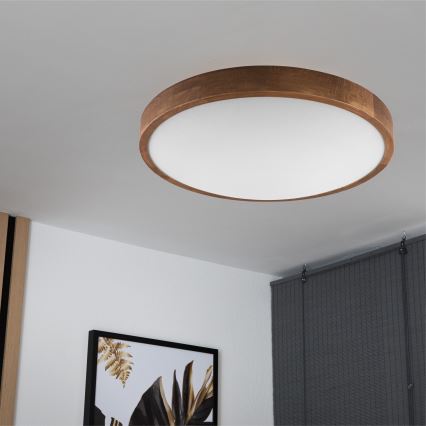 Brilagi - Lampada da soffitto LED CARVALHO SLIM 3xE27/60W/230V rovere ciliegio diam. 47 cm