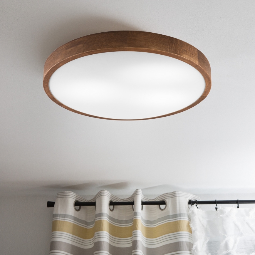 Brilagi - Lampada da soffitto LED CARVALHO SLIM 3xE27/60W/230V rovere ciliegio diam. 47 cm