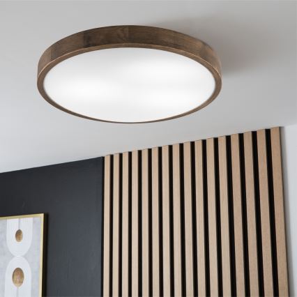 Brilagi - Lampada da soffitto LED CARVALHO SLIM 3xE27/60W/230V rovere noce Ø 47 cm