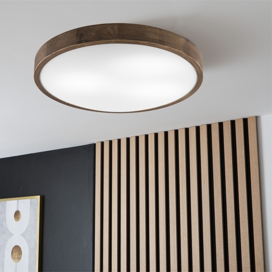 Brilagi - Lampada da soffitto LED CARVALHO SLIM 3xE27/60W/230V rovere noce Ø 47 cm