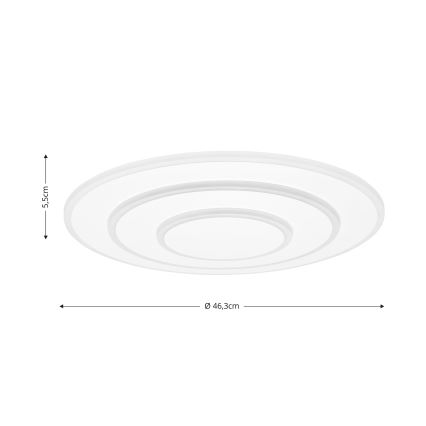 Brilagi - Lampada da soffitto dimmerabile a LED MODERN LED/58W/230V 2700-6500K diam. 46,3 cm + telecomando