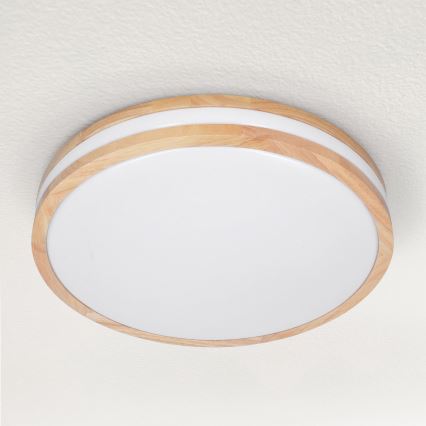 Brilagi - Lampada da soffitto dimmerabile a LED MOLINA LED/48W/230V 3000-6500K rovere Ø 38 cm + telecomando