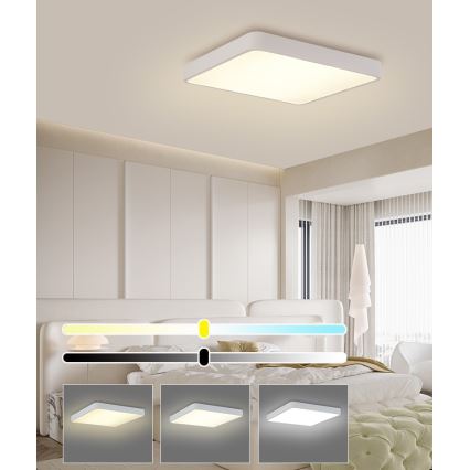 Brilagi - Lampada da soffitto LED POOL SQUARE LED/48W/230V 3000/4500/6000K 50x50 cm bianco