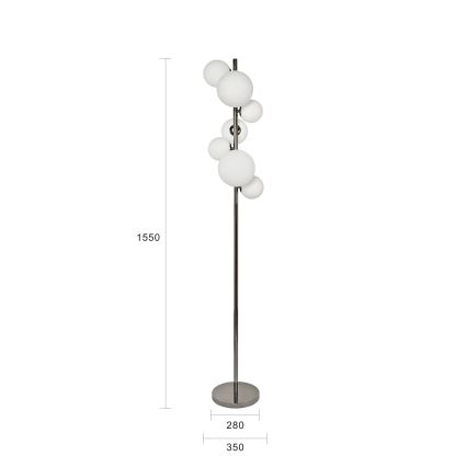 Brilagi - Lampada LED da terra MILLA 7xG9/3W/230V cromo lucido/bianco