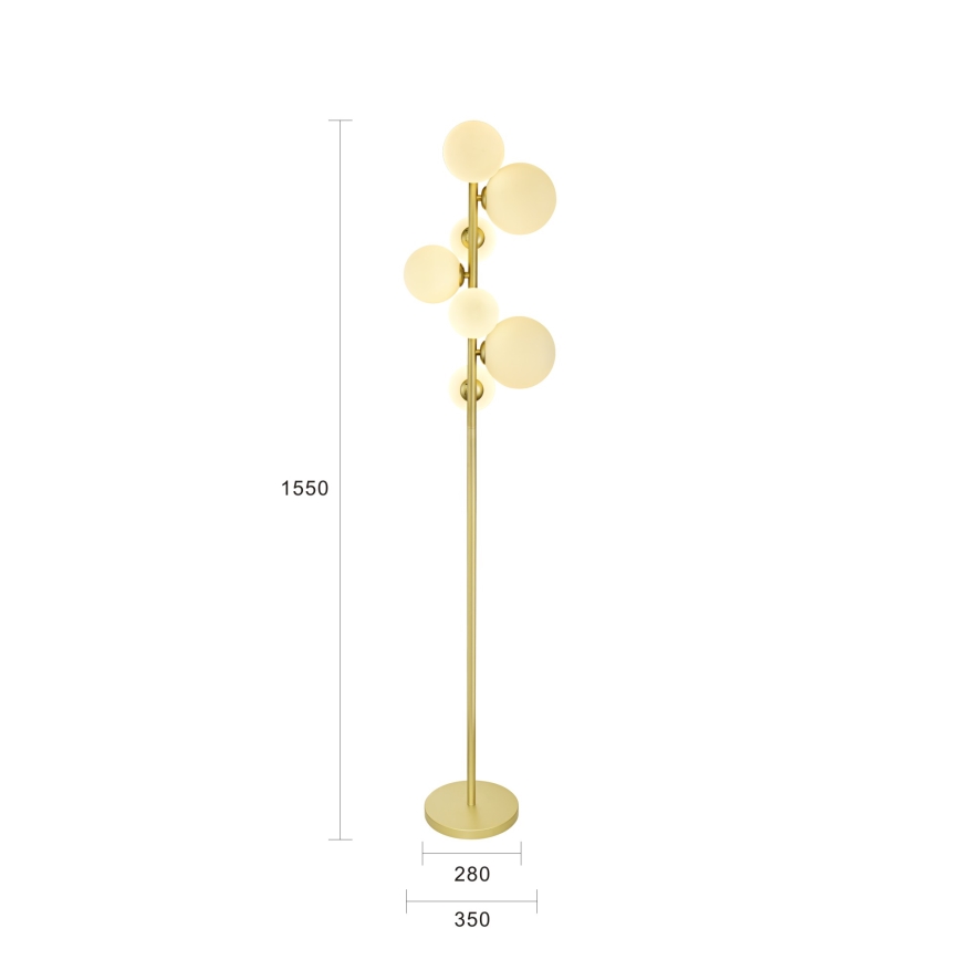Brilagi - Lampada LED da terra MILLA 7xG9/3W/230V oro/bianco