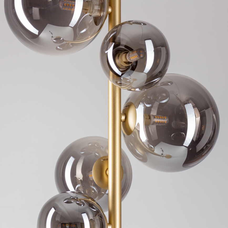 BRILAGI - Lampada LED da terra MILLA 7xG9/3W/230V oro/fumé