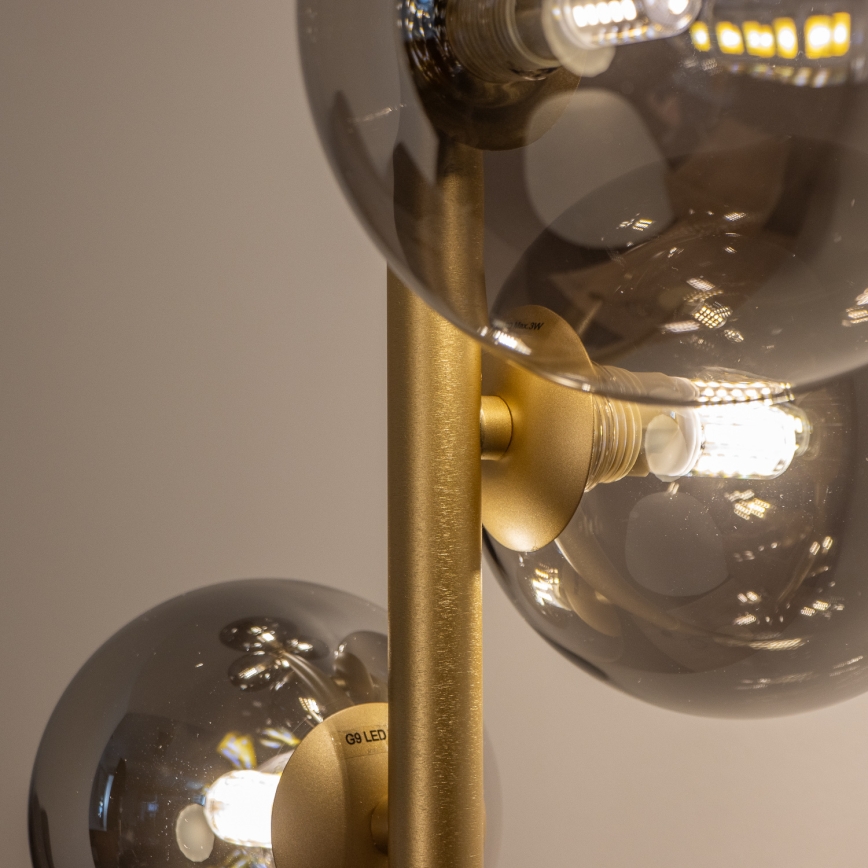 BRILAGI - Lampada LED da terra MILLA 7xG9/3W/230V oro/fumé