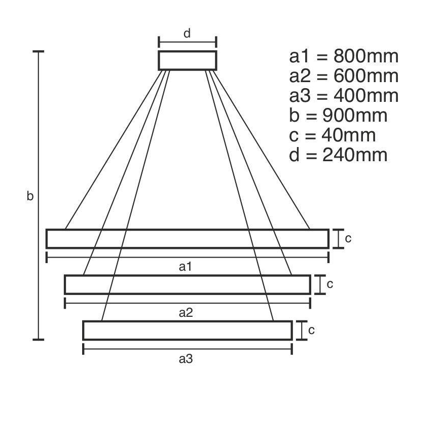 Brilagi - Sospensione LED dimmerabile CIRCLE LED/125W/230V 3000-6500K Ø 80 cm nero + telecomando
