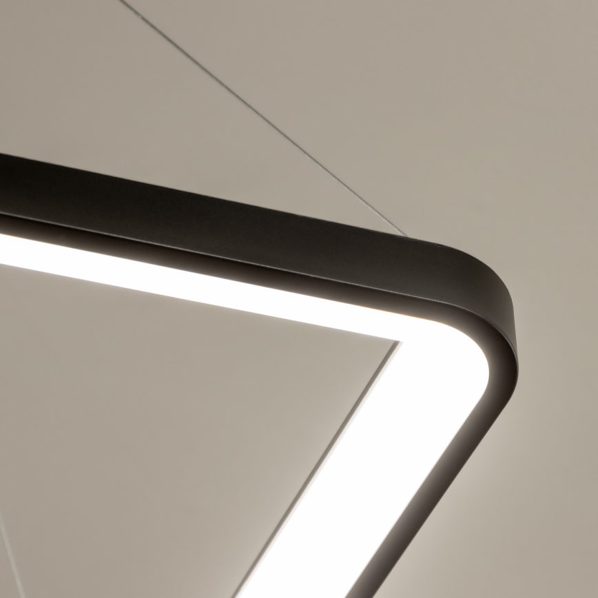 Brilagi - Lampadario LED dimmerabile a sospensione su cavo FALCON SLIM LED/50W/230V 3000-6500K 50x50 cm nero + telecomando