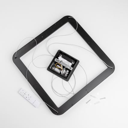 Brilagi - Lampadario LED dimmerabile a sospensione su cavo FALCON SLIM LED/50W/230V 3000-6500K 50x50 cm nero + telecomando