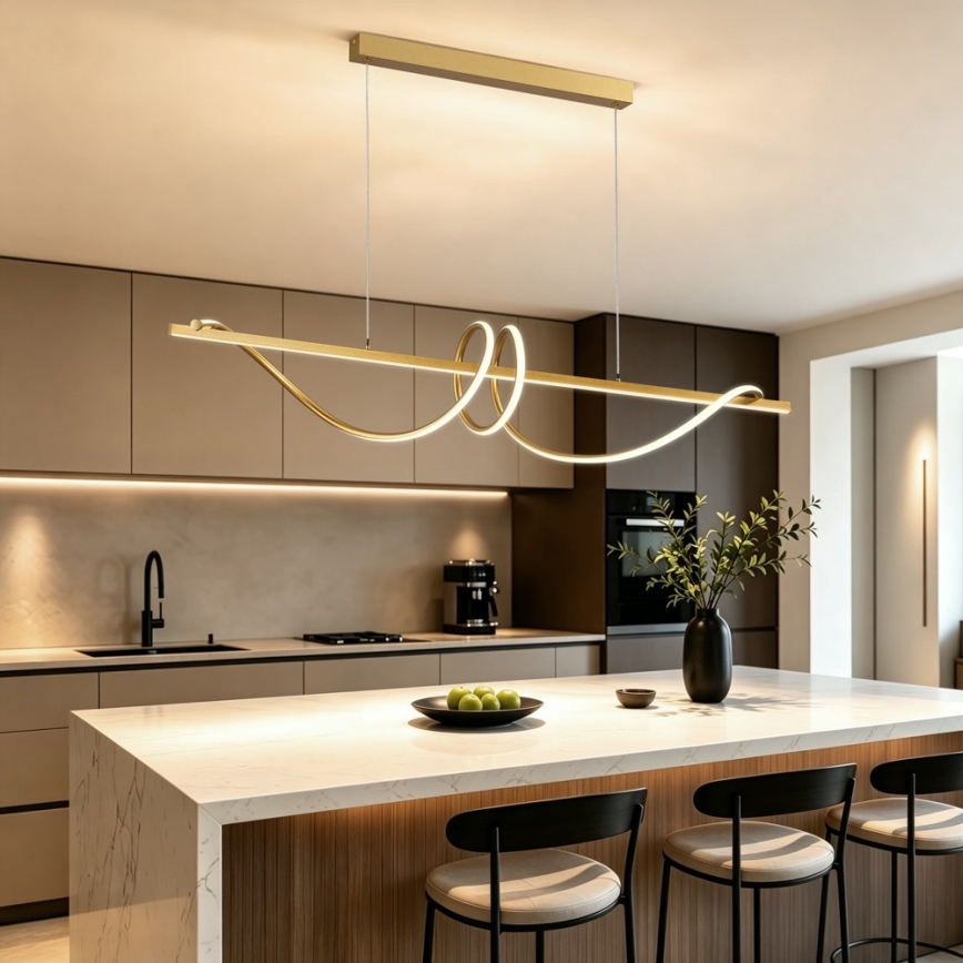 BRILAGI - LED Lampadario dimmerabile a sospensione con cavo SIGNATURE LED/50W/230V 3000-6000K 120 cm oro + telecomando