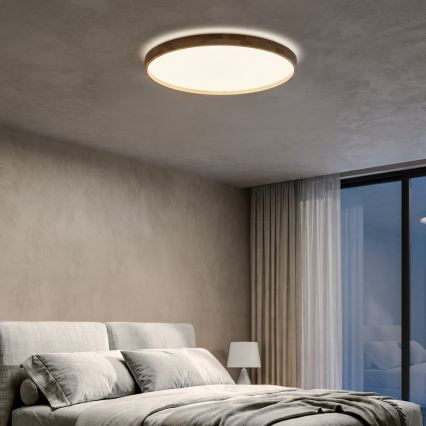 Brilagi - Plafoniera dimmerabile a LED ALSON LED/72W/230V 3000-6500K rovere Ø 78 cm + telecomando