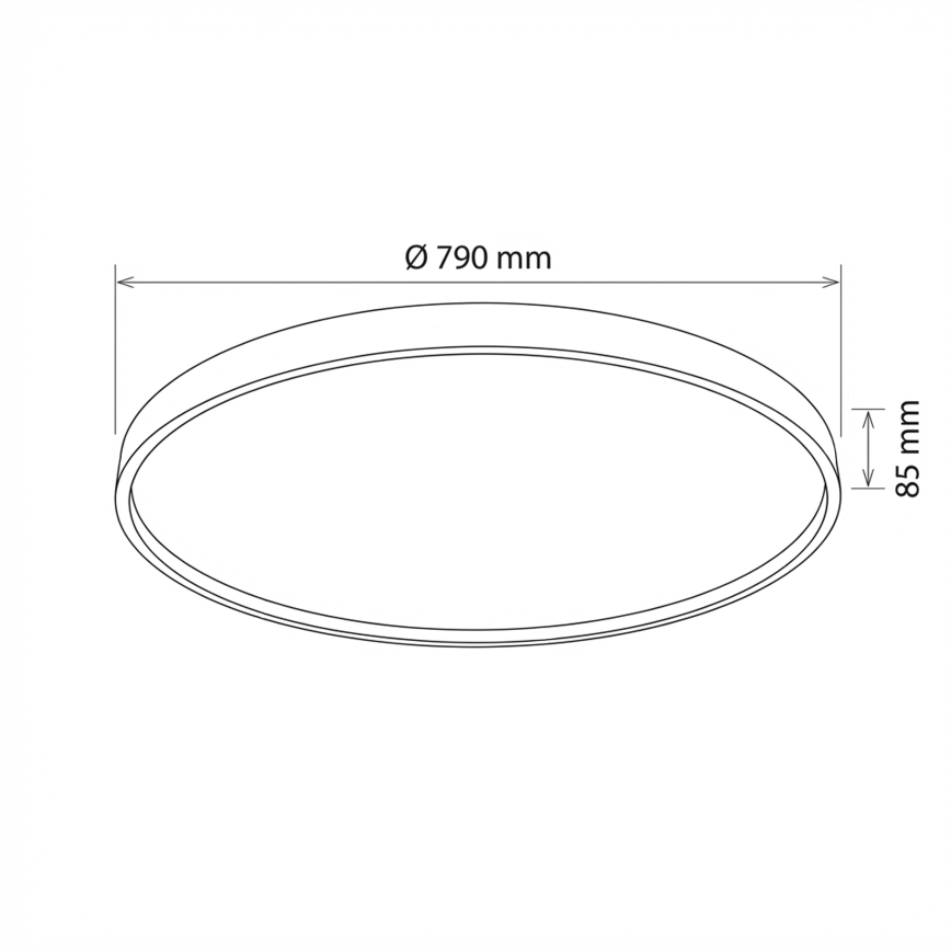 Brilagi - Plafoniera dimmerabile a LED ALSON LED/72W/230V 3000-6500K rovere Ø 78 cm + telecomando