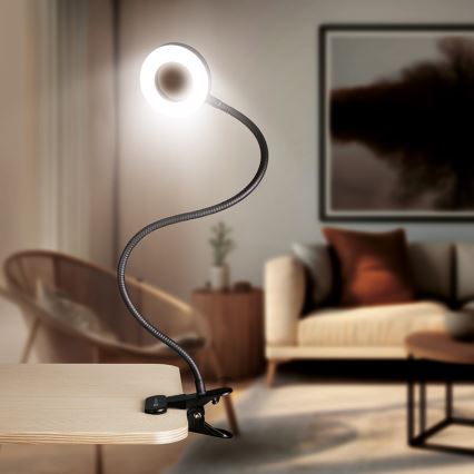 Brilagi - Lampada dimmerabile a LED con clip ORBELA LED/8W/230V 3000/4000/5000K nero