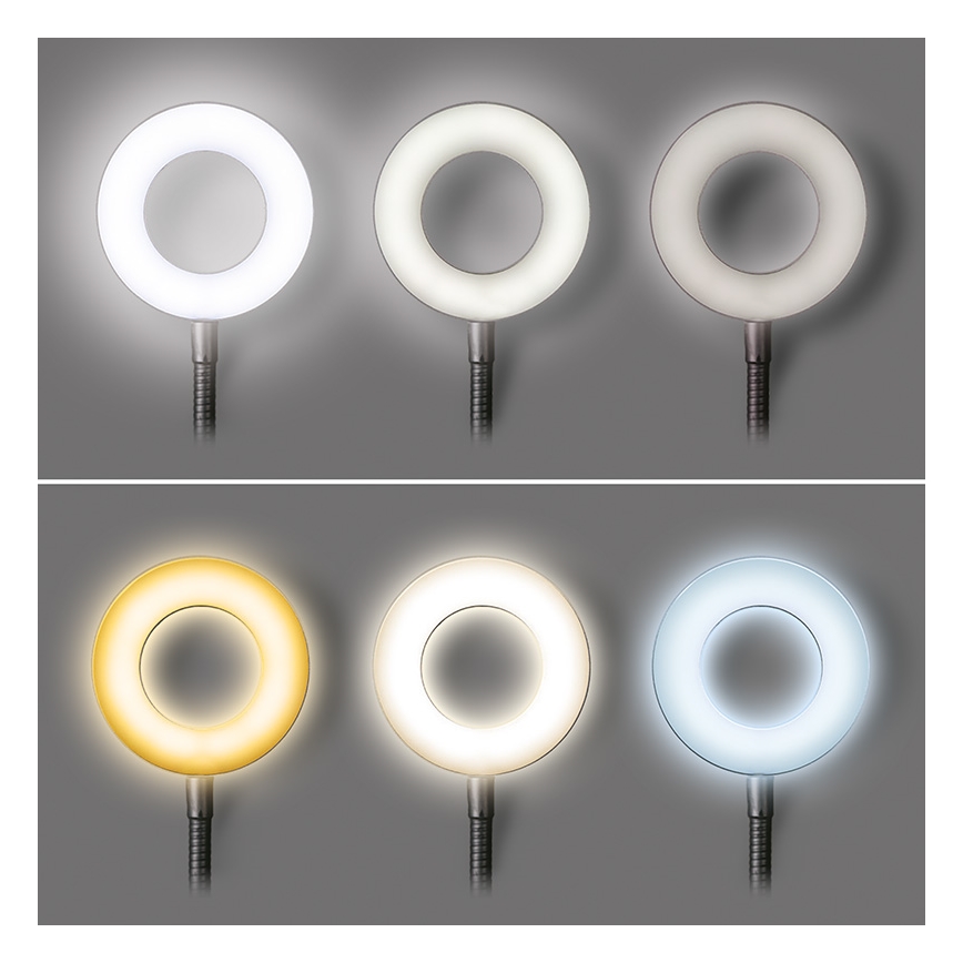 Brilagi -Lampada LED dimmerabile con clip ORBELA LED/8W/230V 3000/4000/5000K nero