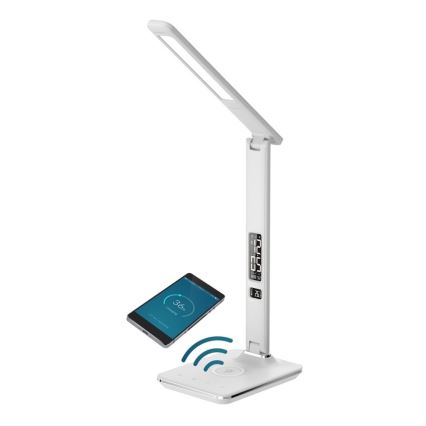 Brilagi - Lampada da tavolo LED dimmerabile con ricarica wireless QI e USB REGINA LED/8,5W/230V bianco