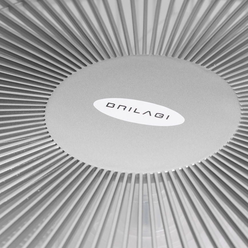 Brilagi - Lampada dimmerabile a LED con ventilatore AURA LED/38W/230V 3000-6000K argento + telecomando