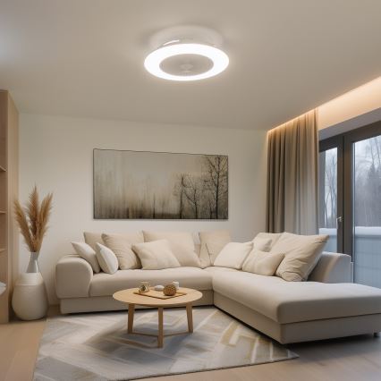 Brilagi - Lampada dimmerabile a LED con ventilatore AURA LED/38W/230V 3000-6000K bianco + telecomando