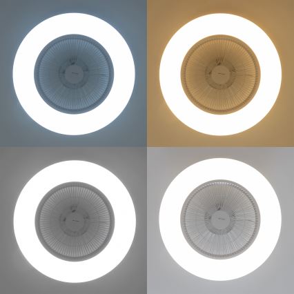 Brilagi - Lampada dimmerabile a LED con ventilatore AURA LED/38W/230V 3000-6000K bianco + telecomando