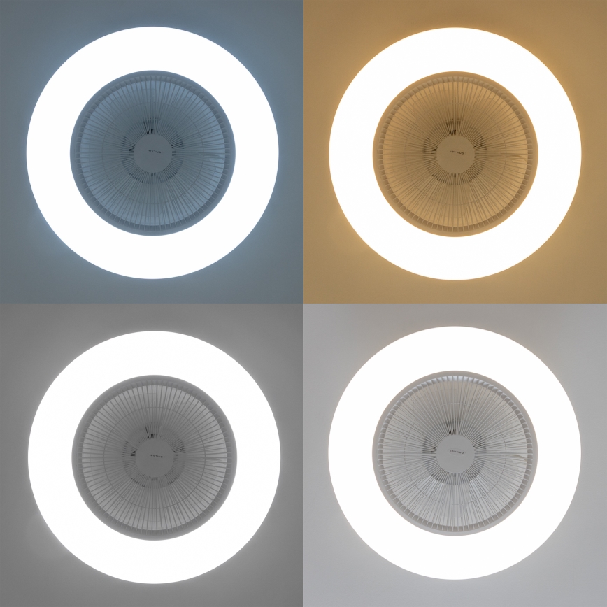 Brilagi - Lampada dimmerabile a LED con ventilatore AURA LED/38W/230V 3000-6000K bianco + telecomando