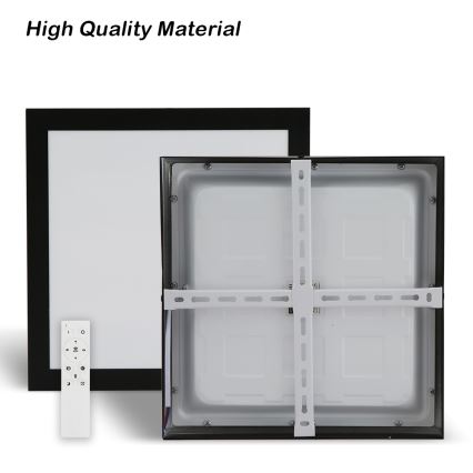 Brilagi - Plafoniera LED dimmerabile da bagno FRAME SMART LED/24W/230V 30x30 cm 3000-6000K IP44 nero + telecomando