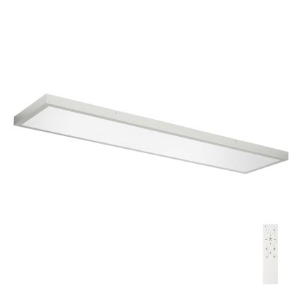 Brilagi - Plafoniera LED dimmerabile da bagno FRAME SMART LED/50W/230V 120x30 cm 3000-6000K IP44 argento + telecomando