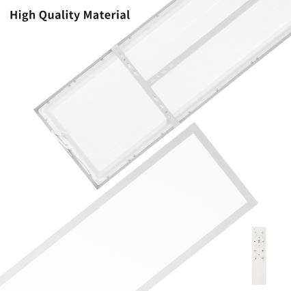 Brilagi - Plafoniera LED dimmerabile da bagno FRAME SMART LED/50W/230V 120x30 cm 3000-6000K IP44 argento + telecomando