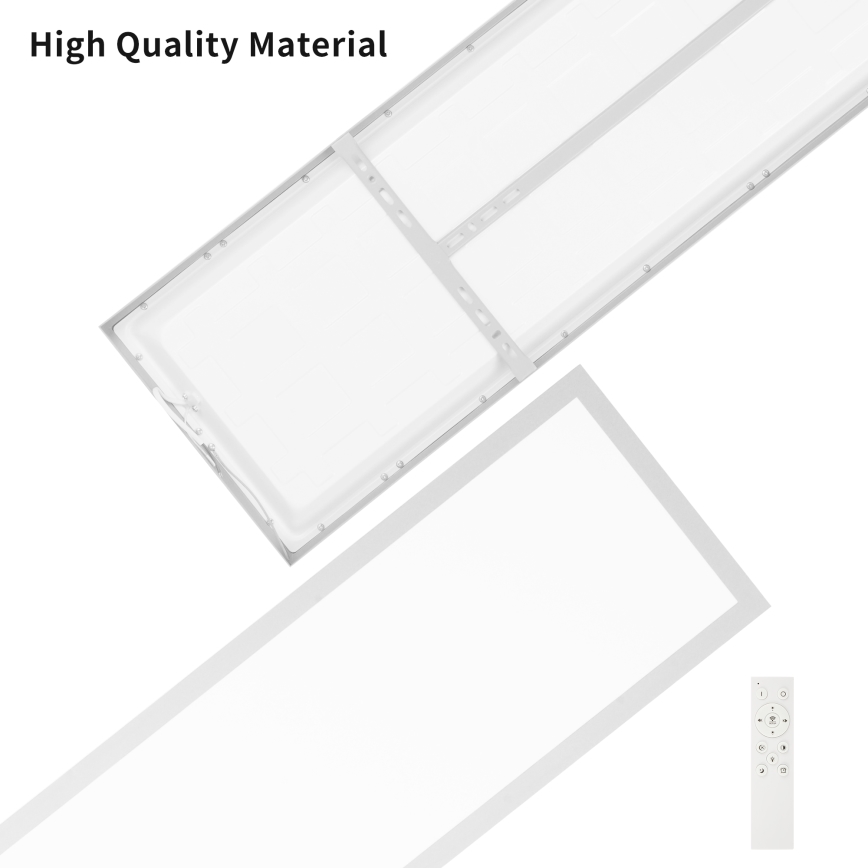 Brilagi - Plafoniera LED dimmerabile da bagno FRAME SMART LED/50W/230V 120x30 cm 3000-6000K IP44 argento + telecomando