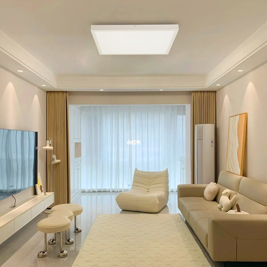 Brilagi - Plafoniera LED dimmerabile da bagno FRAME SMART LED/50W/230V 60x60 cm 3000-6000K IP44 bianco + telecomando