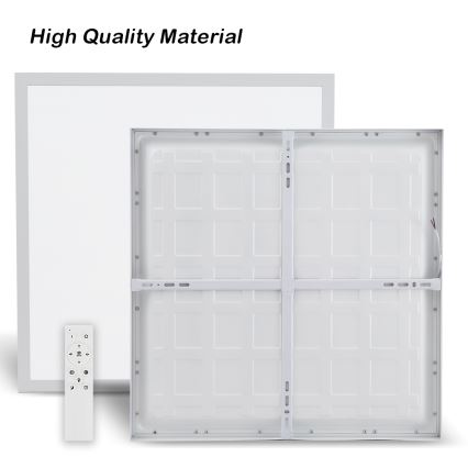 Brilagi - Plafoniera LED dimmerabile da bagno FRAME SMART LED/50W/230V 60x60 cm 3000-6000K IP44 bianco + telecomando