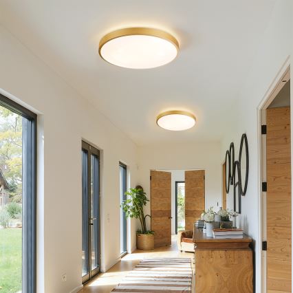 Brilagi - Plafoniera LED dimmerabile GLASS POOL DOUBLE LED/48W/230V 3000-6000K 40 cm dorata + telecomando