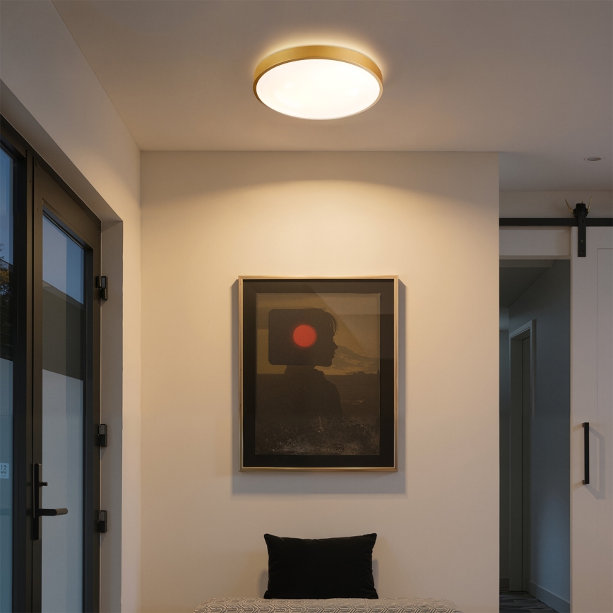 Brilagi - Plafoniera LED dimmerabile GLASS POOL DOUBLE LED/48W/230V 3000-6000K 40 cm dorata + telecomando