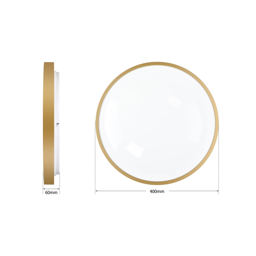 Brilagi - Plafoniera LED dimmerabile GLASS POOL DOUBLE LED/48W/230V 3000-6000K 40 cm dorata + telecomando