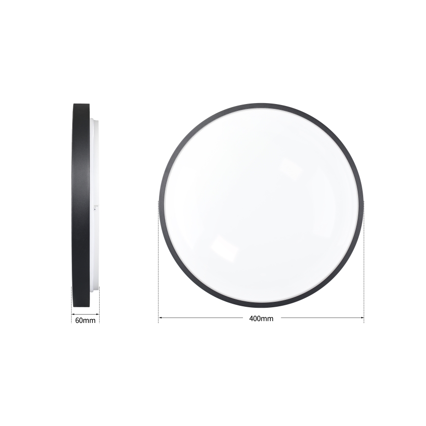 Brilagi - Plafoniera LED dimmerabile GLASS POOL DOUBLE LED/48W/230V 3000-6000K 40 cm nero + telecomando