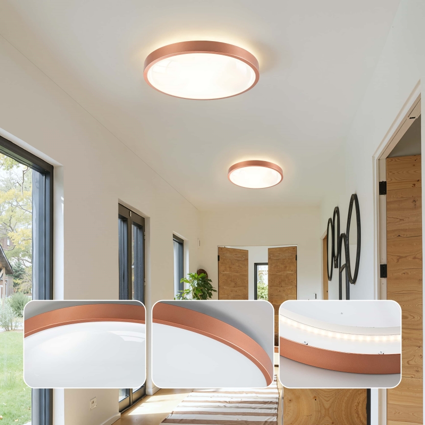 BRILAGI - LED Plafoniera dimmerabile GLASS POOL DOUBLE LED/48W/230V Ø 40 cm rame + telecomando