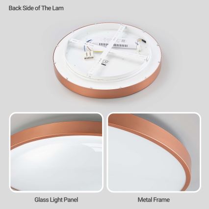 BRILAGI - LED Plafoniera dimmerabile GLASS POOL DOUBLE LED/48W/230V Ø 40 cm rame + telecomando
