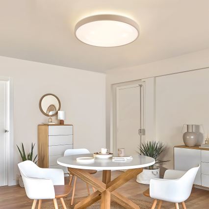 Brilagi - Plafoniera LED dimmerabile GLASS POOL DOUBLE LED/60W/230V 3000-6000K 50 cm beige + telecomando