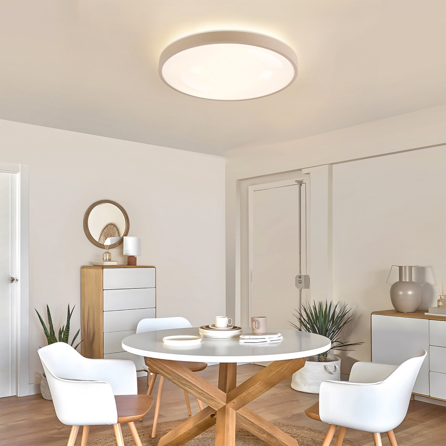 Brilagi - Plafoniera LED dimmerabile GLASS POOL DOUBLE LED/60W/230V 3000-6000K 50 cm beige + telecomando