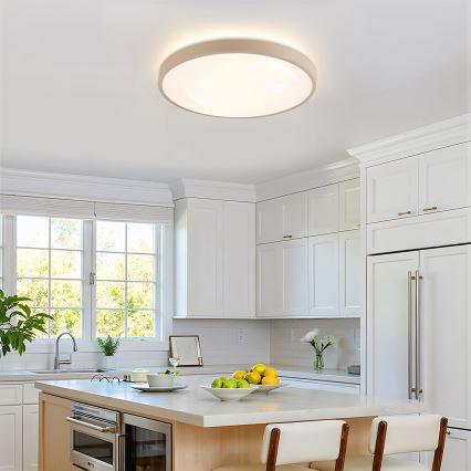 Brilagi - Plafoniera LED dimmerabile GLASS POOL DOUBLE LED/60W/230V 3000-6000K 50 cm beige + telecomando