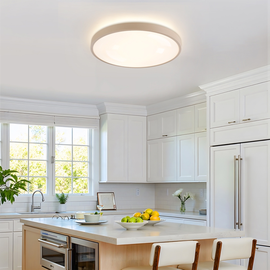 Brilagi - Plafoniera LED dimmerabile GLASS POOL DOUBLE LED/60W/230V 3000-6000K 50 cm beige + telecomando