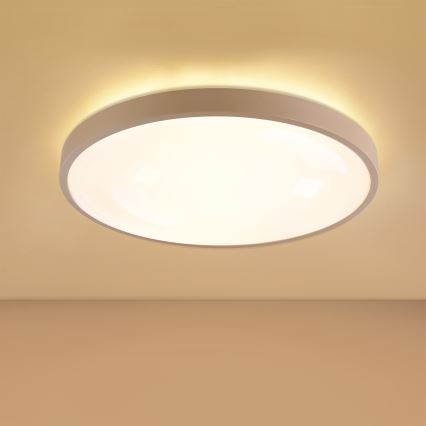 Brilagi - Plafoniera LED dimmerabile GLASS POOL DOUBLE LED/60W/230V 3000-6000K 50 cm beige + telecomando