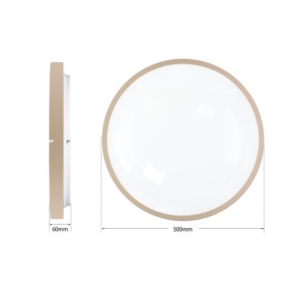 Brilagi - Plafoniera LED dimmerabile GLASS POOL DOUBLE LED/60W/230V 3000-6000K 50 cm beige + telecomando